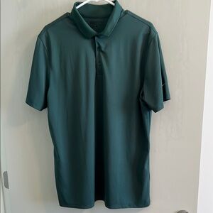 Nike Green Polo Shirt with Textured Fabric